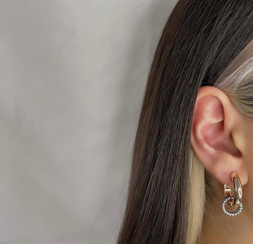 GOLD x SILVER RINGLET EARRING