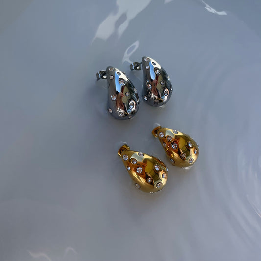 STONY WATERDROP EARRING